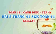 Bài 5 trang 41 SGK Toán 11 tập 1 Cánh Diều